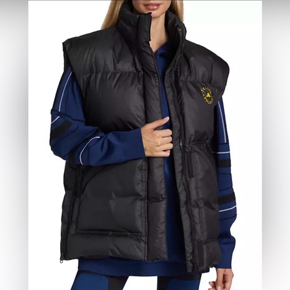 Adidas by Stella McCartney Black Puffer Vest - Picture 17 of 17